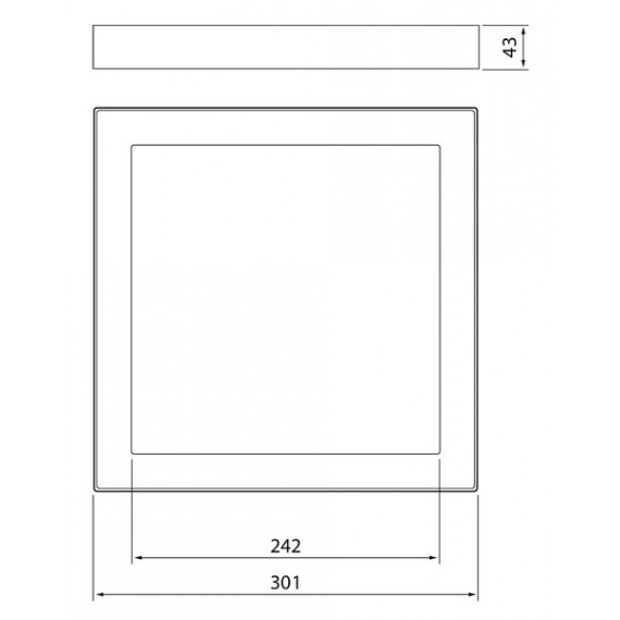 KUBO 300 IP20 21W/840 DIM PCO WH