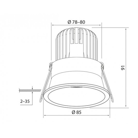 COSY FIX IP44 7W/940 36D DIM ACC WH 4126264 AIRAM