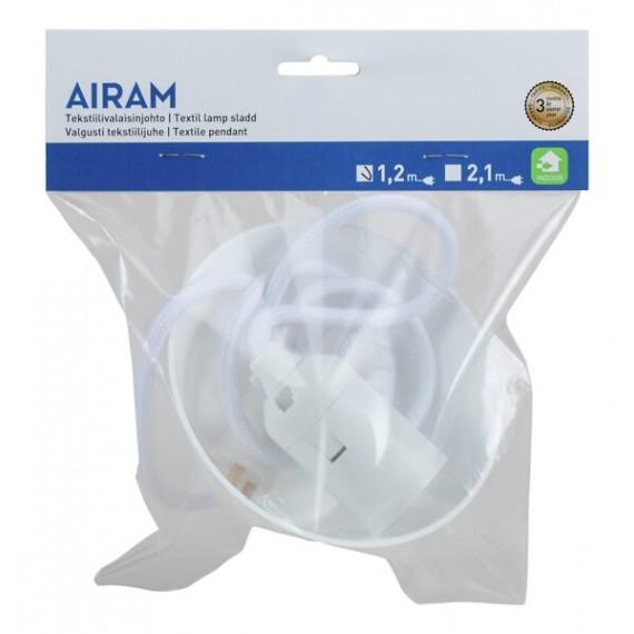 TEXTILE PENDANT 1,2M WHITE AIRAM