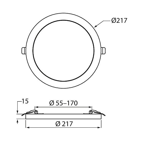 @ CIO 12W/830 1000LM TRIAC DIM Ø55-171 Ø215 4126218 AIRAM
