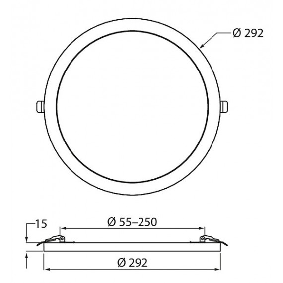 @ CIO 16W/830 1500LM TRIAC DIM Ø55-246 Ø290 4126219 AIRAM