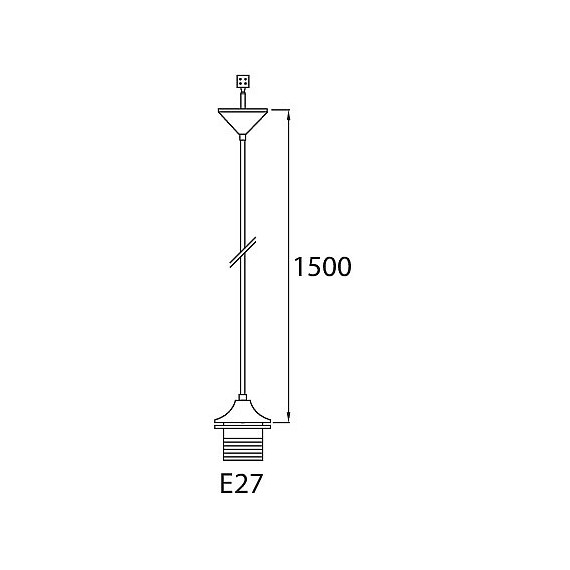 LAMPEOPPHENG 1,5M W/E27 HOLDER HVIT 4116033 AIRAM