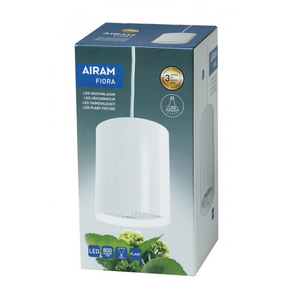 FLORA IP20 E27 9,5W/835 30D WH VEKSTLAMPE 4118787 AIRAM