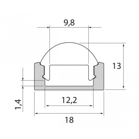 ALUSKINNE SLIMLINE 7MM OPT.30° AST 2M 4209006 AIRAM