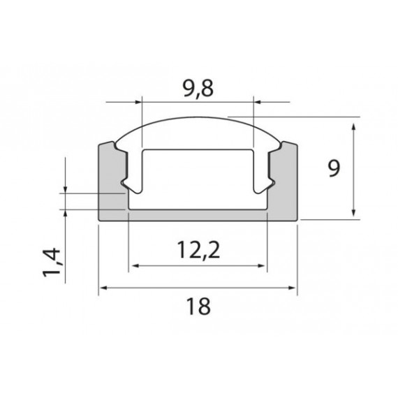 ALUSKINNE SLIMLINE 7MM OPT.60°AST 2M 4209007 AIRAM