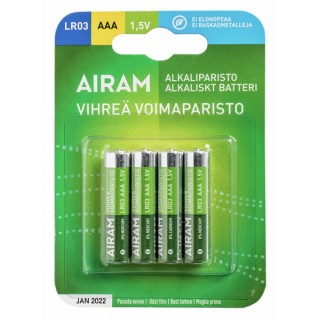 VIHREÄ VOIMA - GREEN POWER BATTERY LR03 AAA 4/BL 9471497 AIRAM