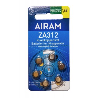 AIRAM ZA312 HEARING AID BAT. 6/BL