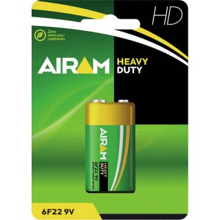 HEAVY DUTY BATTERY 6F22 9V 1/BL 8712160 AIRAM