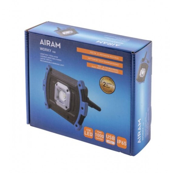 WORKY 10W 1000LM IP65 USB BATTERI 4400mAh 8710528 AIRAM