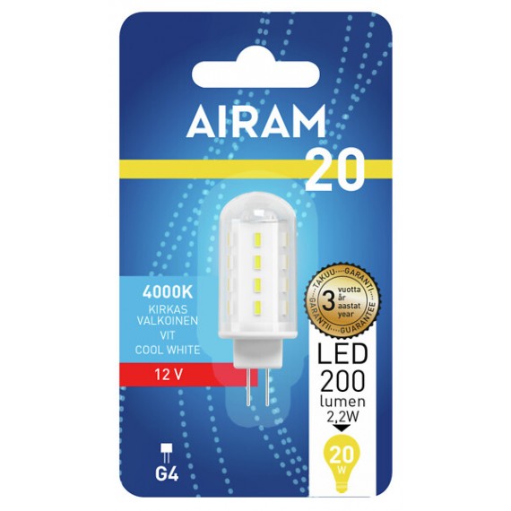 LED PO 1,9W840 /220LM G4 12V 1/10 BLI 4713823 AIRAM