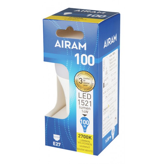 LED OPAL AIRAM A60 14W/827 E27 BX 1521LM 4713777 AIRAM