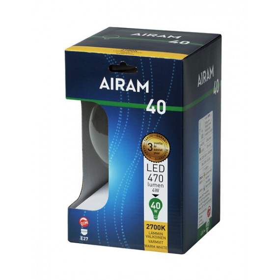 LED G125 4,0W/827/E27 FIL DIM GLOBE 4713495 AIRAM