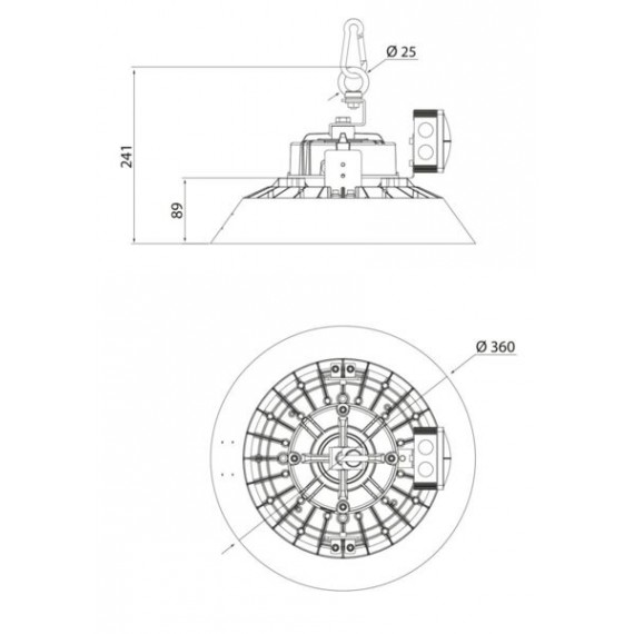 HIGHBAY LITE IP65 150W/840 WB 20'LM 100'T 120° 1-10V 4338501