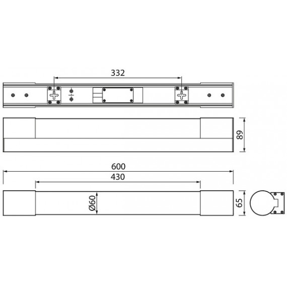 SPA ANCONA 7W/830 600LM M/STIKK 600MM IP44 AIRAM