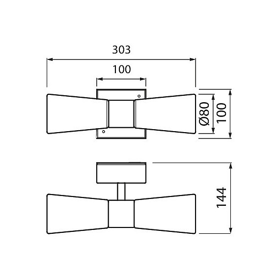 SPA AVELLA DOUBLE IP44 7W/830 GLO