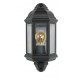 RETRO HALF LANTERN BLACK WITH PIR (LAMP NOT INCLUDED)