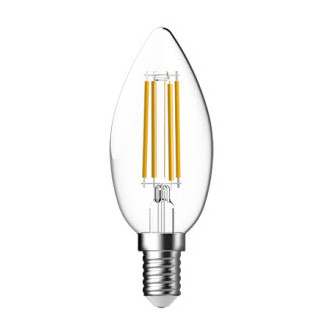 LED FIL CANDLE 4.5W/827 E14 CL TU