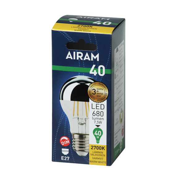 LED A60 TOP MIR 7,0W/827 680LM E27 DIMBAR AIRAM