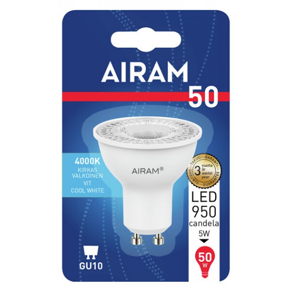 LED PAR16 4,2W/840 390LM GU10 36D AIRAM