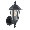 RETRO LANTERN BLACK WITH PIR (LAMP NOT INCLUDED)