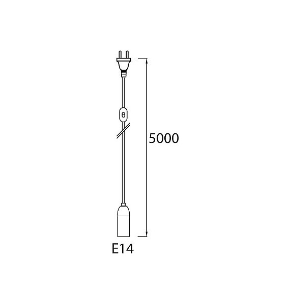 E14 MAX 5W+CABLE 5M+EUROPLUG+SWITCH AIRAM