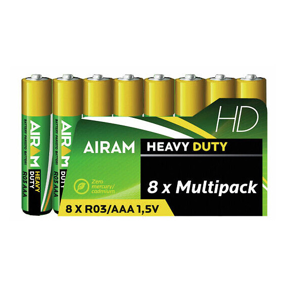 HEAVY DUTY BATTERY R03 AAA 8PCS AIRAM