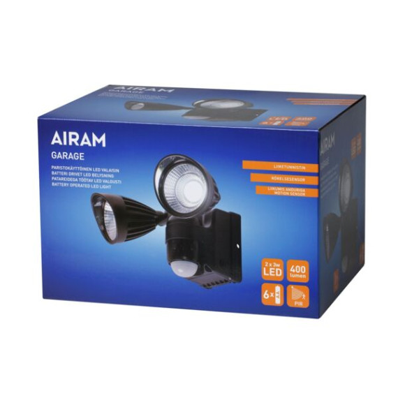 GARAGE PIR SENSOR 2X3W COB LED LAMP AIRAM