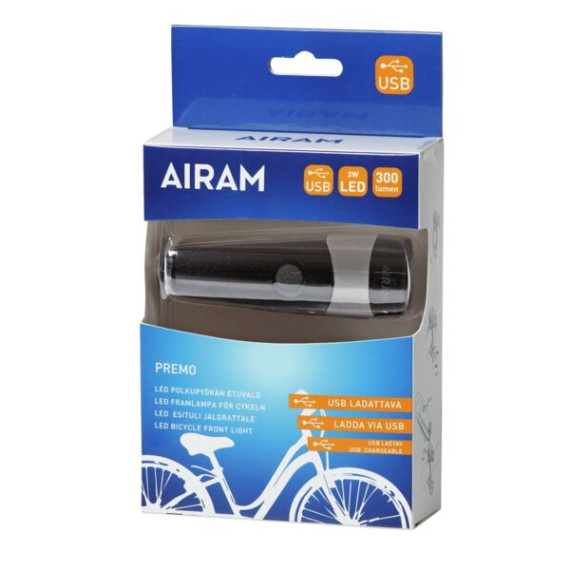 PREMO BIKE FRONT LIGHT USB RECHARG. AIRAM