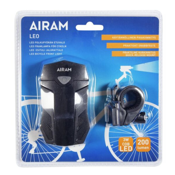 LEO BIKE FRONT LIGHT 3W COB LED AIRAM