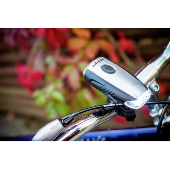 BIKE FRONT LIGHT 1X3W + 6 LEDS AIRAM