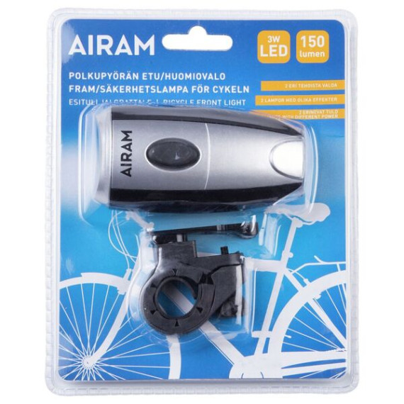 BIKE FRONT LIGHT 1X3W + 6 LEDS AIRAM