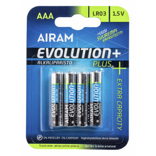 EVOLUTION PLUS LR03 AAA 1,5V 4/BL AIRAM