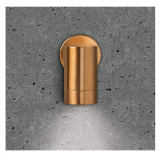 LUNA GU10 WALL LIGHT - FIXED SINGLE, COPPER, IP65