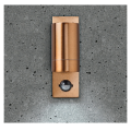 LUNA GU10 PIR WALL LIGHT - FIXED SINGLE, COPPER, IP44