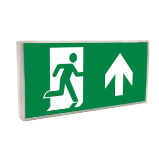 LED EMERGENCY HINGED EXIT BOX INCLUDING UP LEGEND NØDLYS BELL