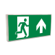 LED EMERGENCY HINGED EXIT BOX INCLUDING UP LEGEND - SELF TEST NØDLYS BELL