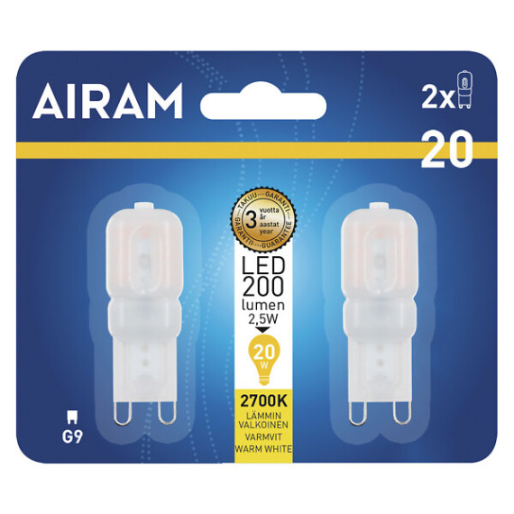 LED PO 2,0W/827 200LM G9 FR 2BL AIRAM