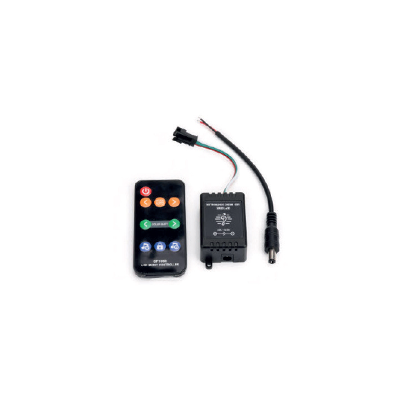 LED MUSIC CONTROLLER WS2811 RGB 12V-5V ADRESSERBAR+RF CNTRL
