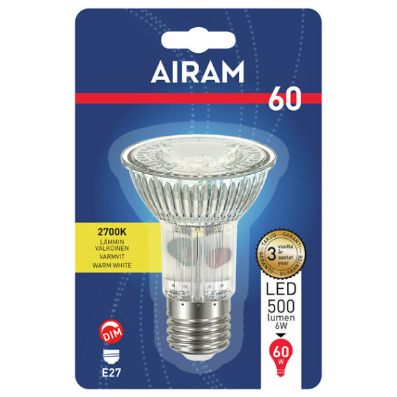 LED FG R63 6,0W/827 500LM E27 DIM AIRAM