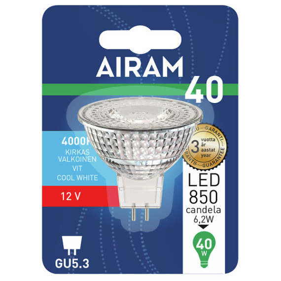 LED MR16 6,2W/840 520LM GU5,3 12V 36D 4713854 AIRAM