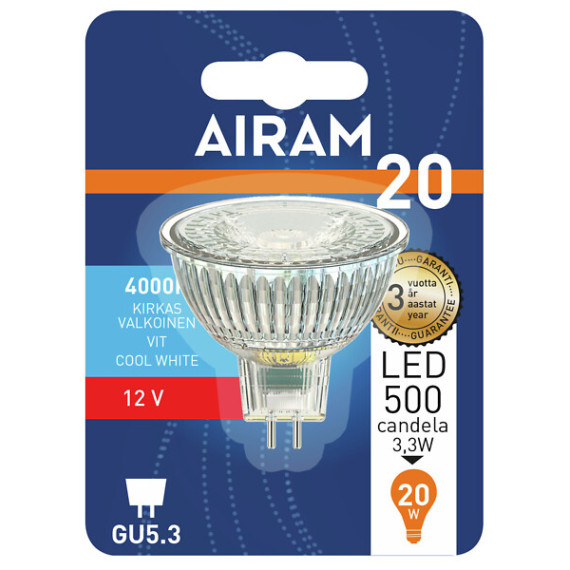 LED MR16 3,2W/840 270LM GU5,3 12V 36D 4713853 AIRAM