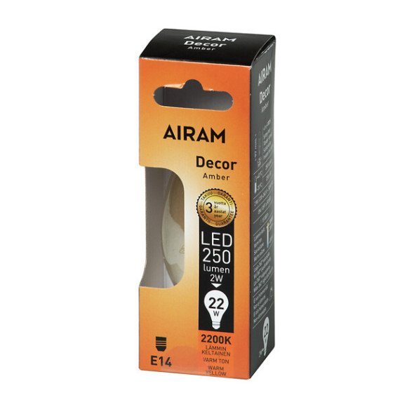 LED FILAMENT MIGNON AMBER 2,5W/822 225LM E14 C35 4711506 AIRAM