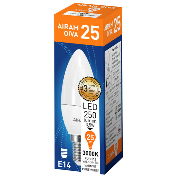 LED MIGNON 3,6W/830 250LM E14 OPAL C35 4711479 AIRAM