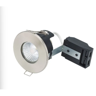 FIRE RATED MV/LV DOWNLIGHT GU10 - SATIN NICKEL