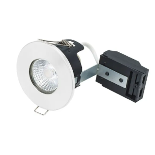 FIRE RATED MV/LV DOWNLIGHT GU10 - MATT WHITE