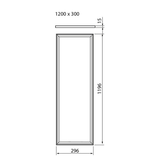 LED PANEL PLATEIA 1200X300 35W/840 UGR19 MCA3 DALI2 4000LM 5ÅR AIRAM