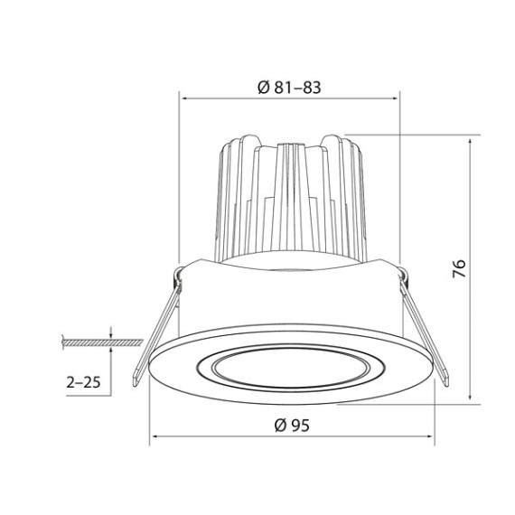 COSY FIX IP44 7W/930 36D DIM TRIAC WHITE  AIRAM