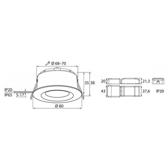 COMPACT FIX 5W/840 IP65 36° DIM 4107622 AIRAM