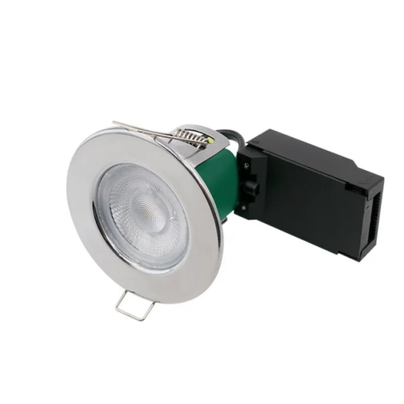 5W FIRESTAY SLIM INTEGRATED FIXED DOWNLIGHT CHROME - 4000K