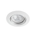 DOWNLIGHT LUCCA GU10 IP23 WHITE TILT, +/- 28° TRIAC FRONT Ø90